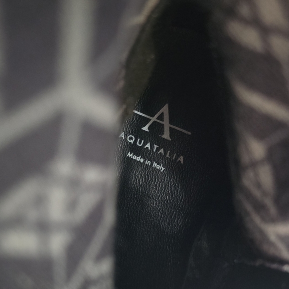 NWOT Aquatalia Arlo Metallic Gunmetal Gray Tall Puffer Winter/Rain Boot 6 - Picture 8 of 11